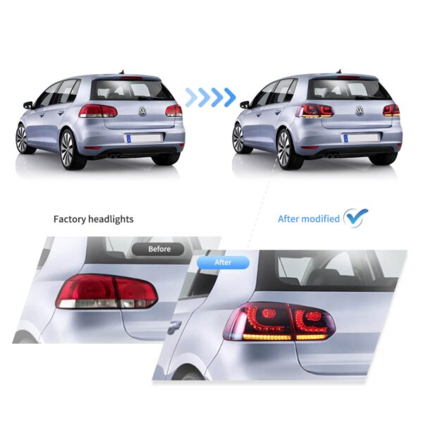 LED Tail Lights for VW GOLF 6 MK6 2010 - 2013 - Image 12