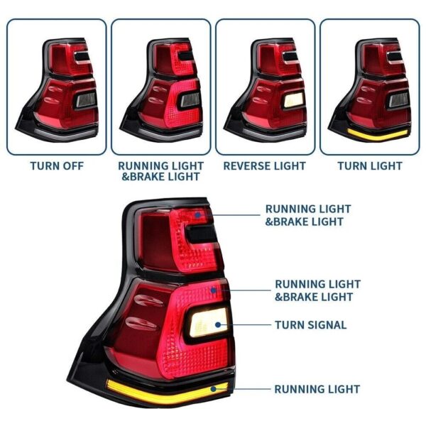 Toyota Landcruiser Prado 150 Tail Lights 2009 - 2017 - Image 6