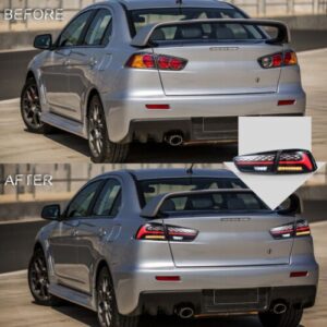 Smoked Tail Lights For Mitsubishi Lancer EVO X 2008 - 2020 VLAND