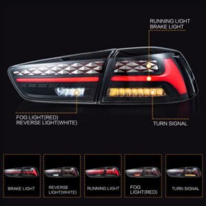 Smoked Tail Lights For Mitsubishi Lancer EVO X 2008 - 2020 VLAND
