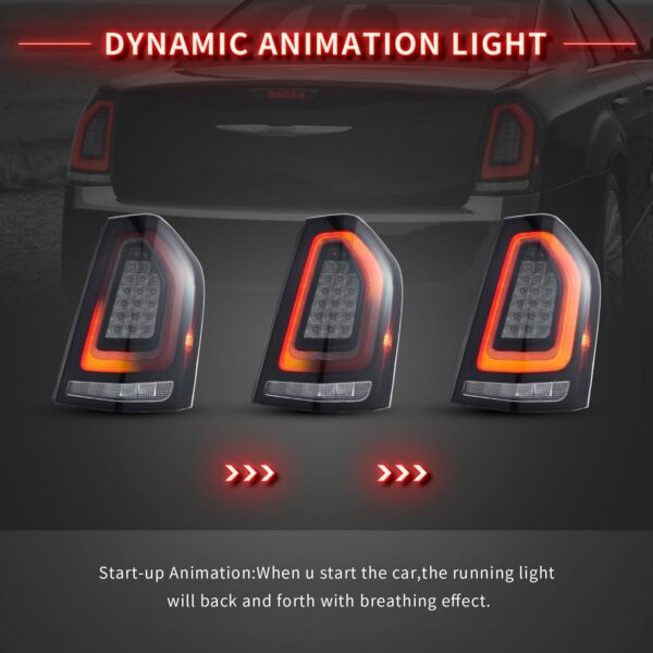 Tail Lights Red For 2011-2014 Chrysler 300 W/Startup Animation - Image 14