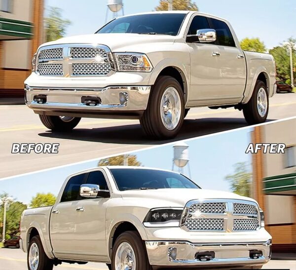 VLAND Clear Headlights Assembly For 2009-2021 Dodge RAM 1500 2500 3500 - Image 16