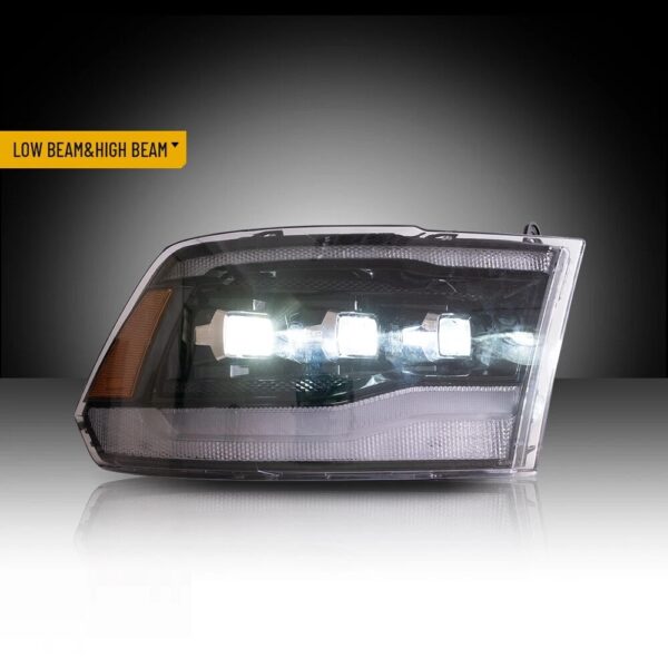 VLAND Clear Headlights Assembly For 2009-2021 Dodge RAM 1500 2500 3500 - Image 14