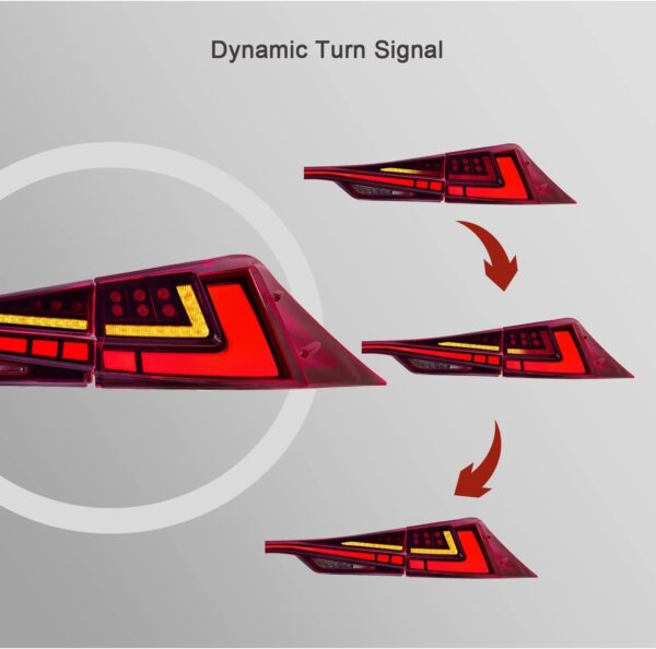 Tail Lights For Lexus IS250 300h 350 F 2014-2020 Start UP Animation - Image 5