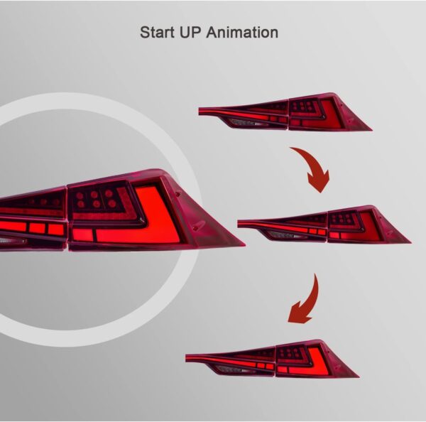 Tail Lights For Lexus IS250 300h 350 F 2014-2020 Start UP Animation - Image 6