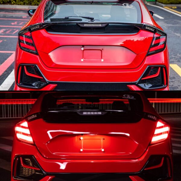 Tail lights for Honda Civic 10Th Gen Hatchback Type R FK7 FK8 2016-2021 Tail Lamp With Sequential Signal, DRL Start UP Animation - Image 3
