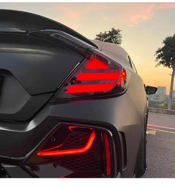 Tail lights for Honda Civic 10Th Gen Hatchback Type R FK7 FK8 2016-2021 Tail Lamp With Sequential Signal, DRL Start UP Animation - Image 13