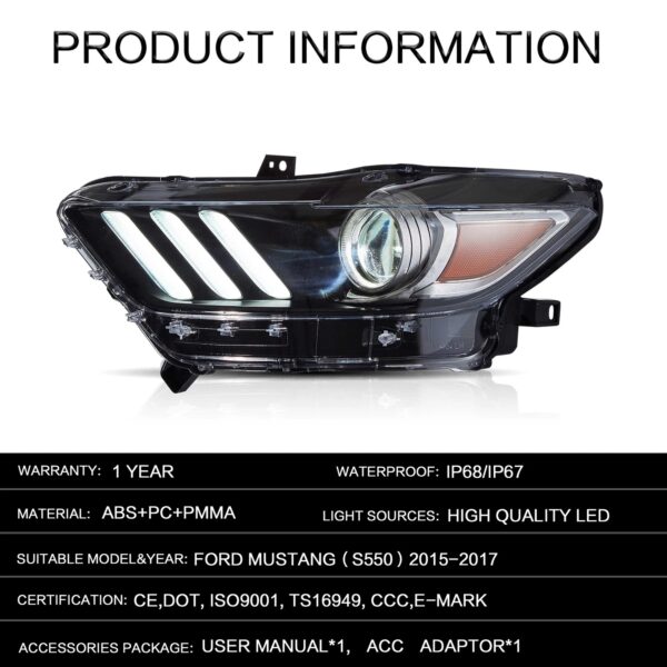 Ford Mustang Headlights 2015-2017 - Image 8