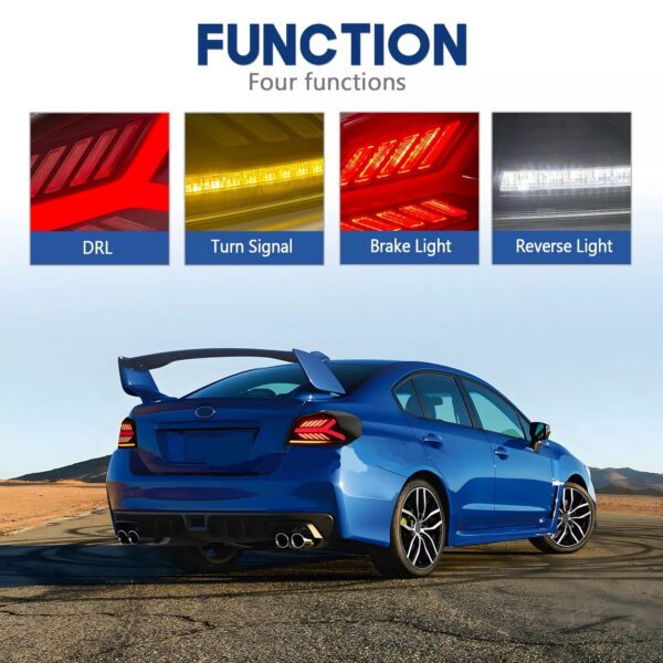 Clear Tail Lights For Subaru WRX 2014 - 2021 - Image 7