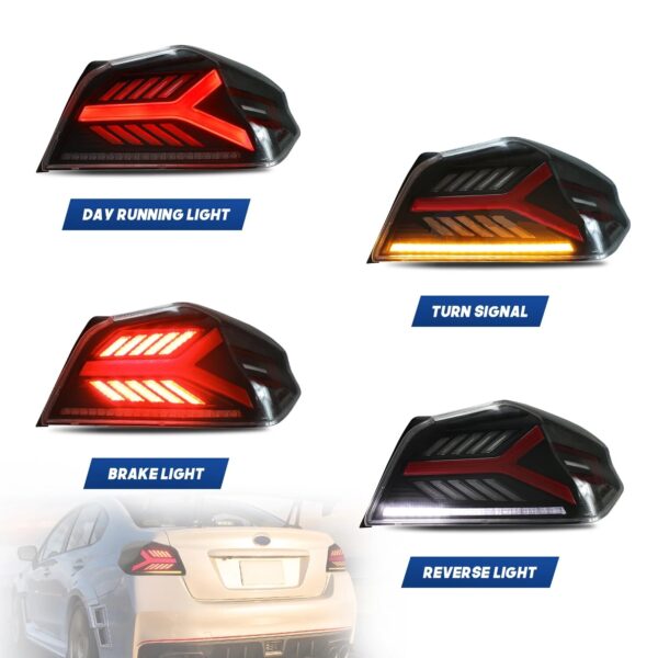 Clear Tail Lights For Subaru WRX 2014 - 2021 - Image 4