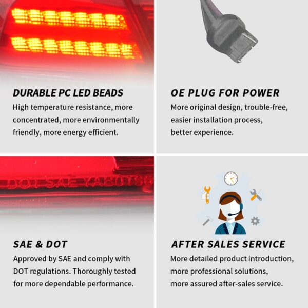 VLAND 08-12 Honda Accord Sedan 8th Gen Tail Lights - Image 17