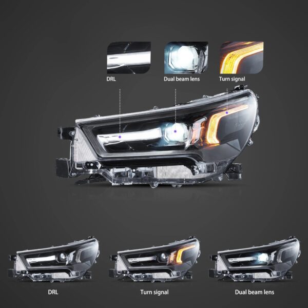 VLAND Headlights 21-24 Toyota Hilux Bi-LED - Image 8