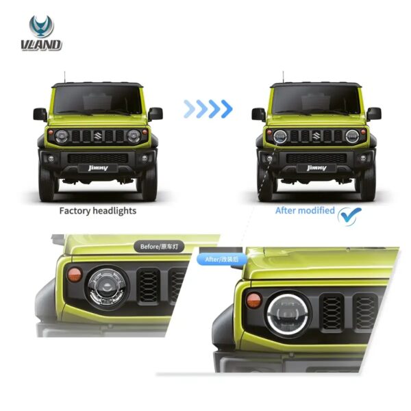 VLAND Headlights for 19-23 Suzuki Jimny Full LED Dual Beam Projector Upgrade - Image 10