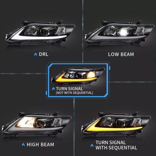 VLAND LED Projector Headlights For 2010-2011 TOYOTA CAMRY - Image 4