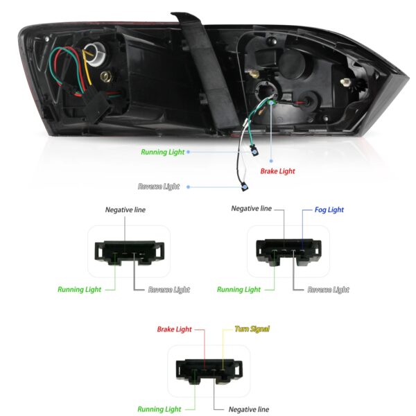VLAND 2011-2014 Volkswagen Jetta MK6 Tail Lights With LED Sequential - Image 19