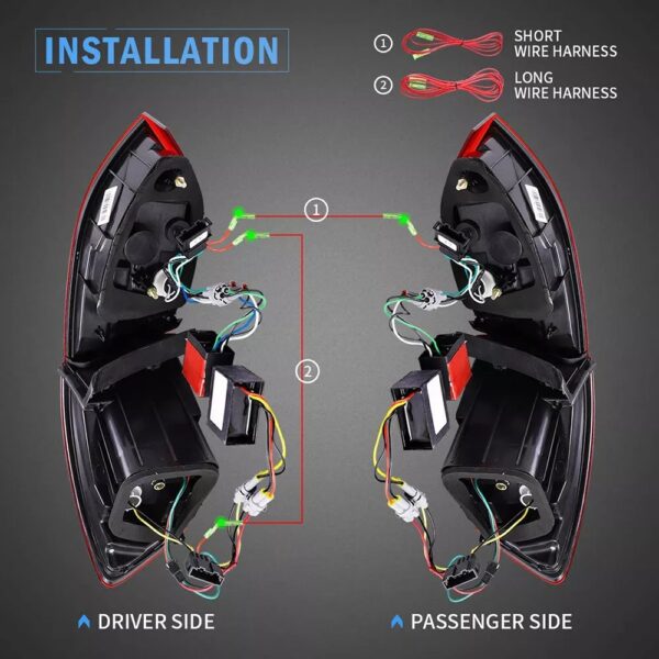 VLAND 2011-2014 Volkswagen Jetta MK6 Tail Lights With LED Sequential - Image 6