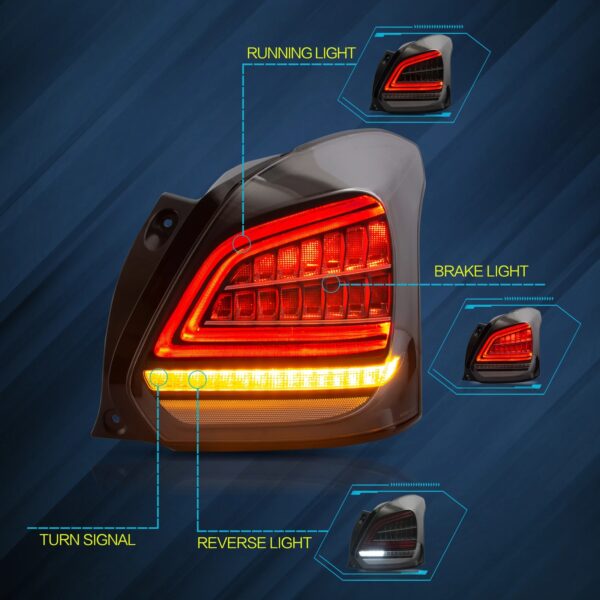 VLAND Tail Lights for 17-22 Suzuki Swift Sport 3th Gen - Image 7