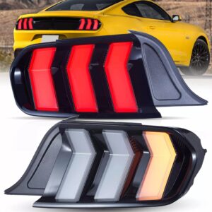 VLAND Tail Lights 2015-2023 Ford Mustang S550 Upgrade W/5 Modes LED Turn Signals