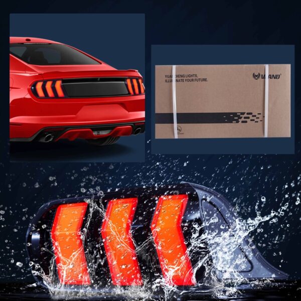 VLAND Tail Lights 2015-2023 Ford Mustang S550 Upgrade W/5 Modes LED Turn Signals - Image 6
