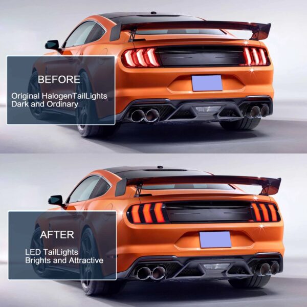 VLAND Tail Lights 2015-2023 Ford Mustang S550 Upgrade W/5 Modes LED Turn Signals - Image 8