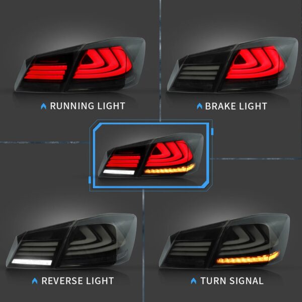 VLAND LED Tail Lights for 13-17 Honda Accord 9th Gen Sedan - Image 2