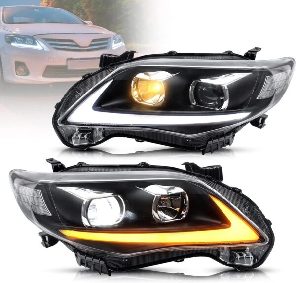 Vland 2011-2013 Toyota Corolla Headlights 10th Gen Facelift