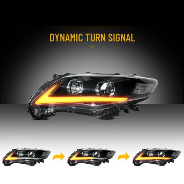 Vland 2011-2013 Toyota Corolla Headlights 10th Gen Facelift - Image 7