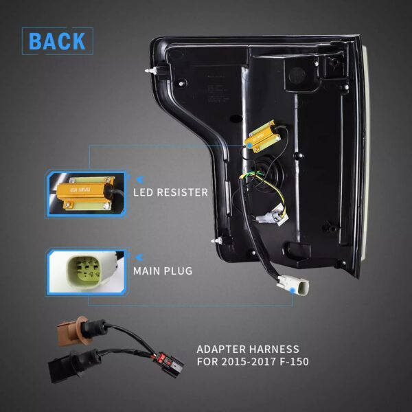 VLAND Tail Lights for Ford F150 15-20 13th Gen (P552) With Sequential Turn Signal - Image 19