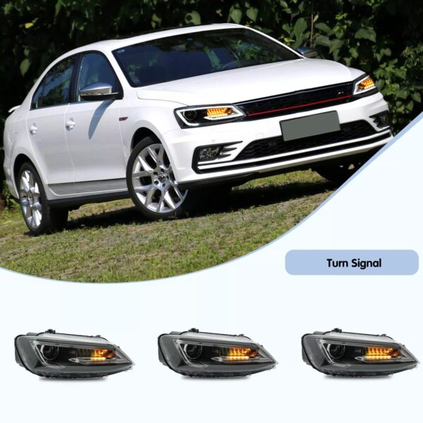 VLAND LED Headlights For 2011-2018 VW Jetta MK6 - Image 4