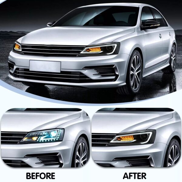 VLAND LED Headlights For 2011-2018 VW Jetta MK6 - Image 5