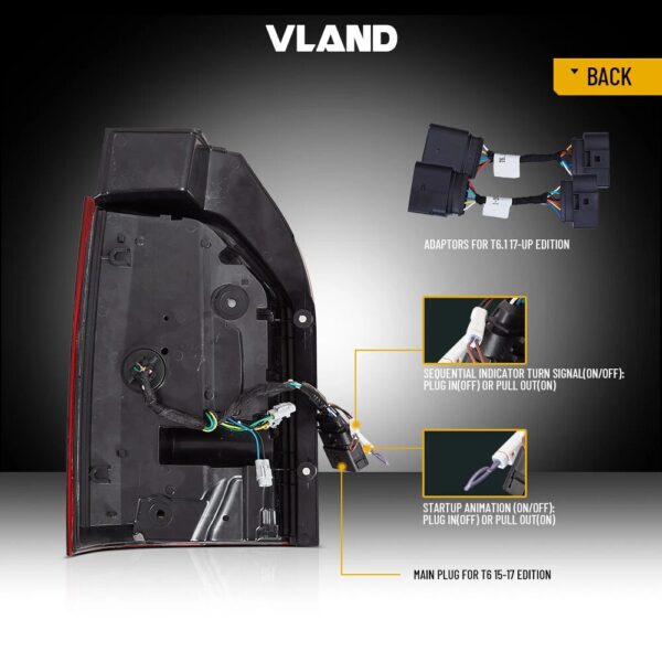 VLAND LED Tail Light For 2016-2019 VW Transporter Multivan Caravelle T6 - Image 8
