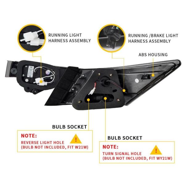 VLAND 08-12 Honda Accord Sedan 8th Gen Tail Lights - Image 13