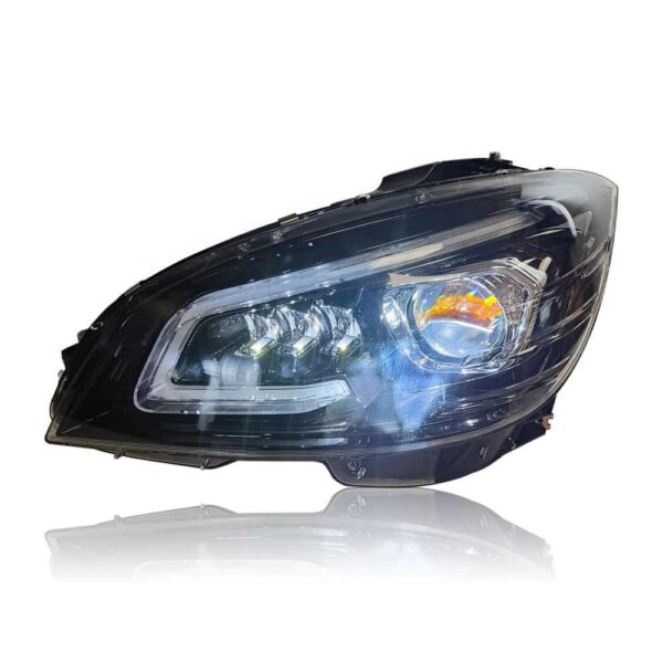 Headlights for Mercedes Benz C Class W204 Plug and Play Halogen Upgrade 08-11 GT Style Front Lamp - Image 3