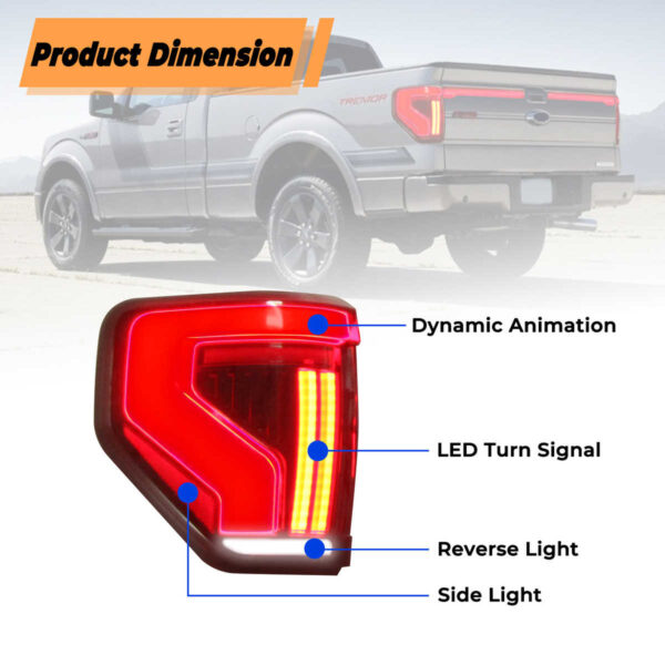 Tail lights Ford F150 F-150 2009-2014 - Image 4