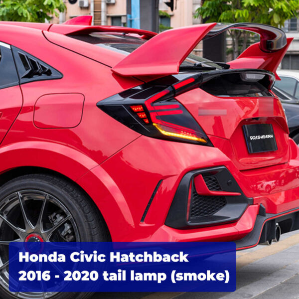 Spoiler light for Honda Civic Hatchback 2020 Rear Wing Lifting Tail Spoiler with LED Lamp - Image 3