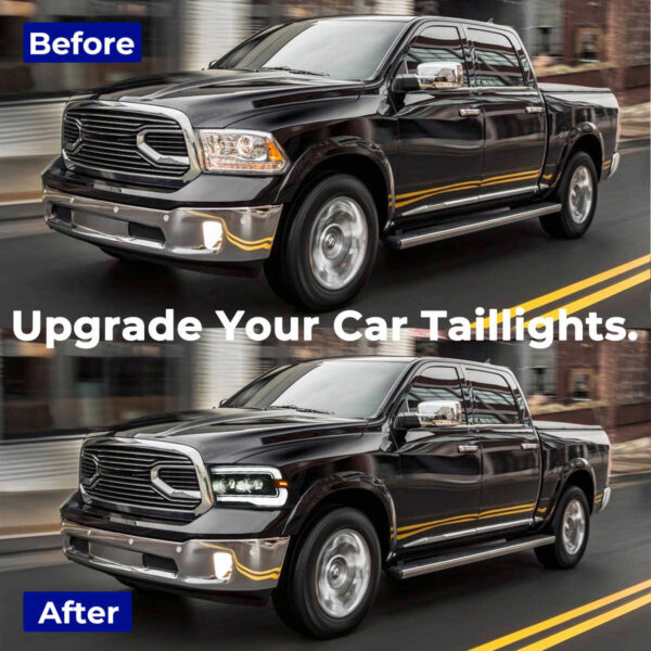 Headlights for Dodge Ram1500 2500 2009-2018 - Image 5