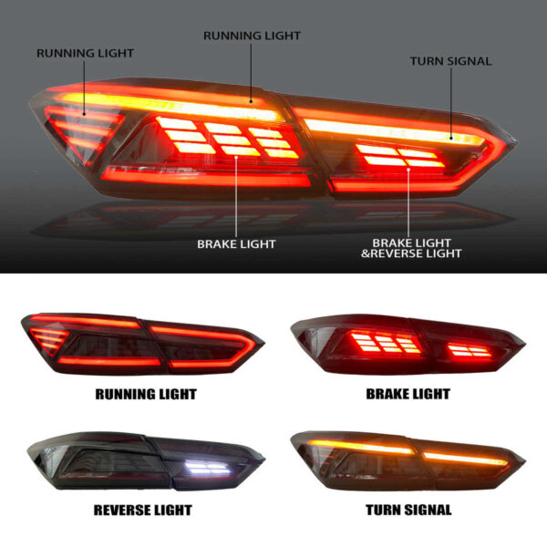 Taillights RGB Color Sequential for TOYOTA Camry 2016-2023 - Image 6