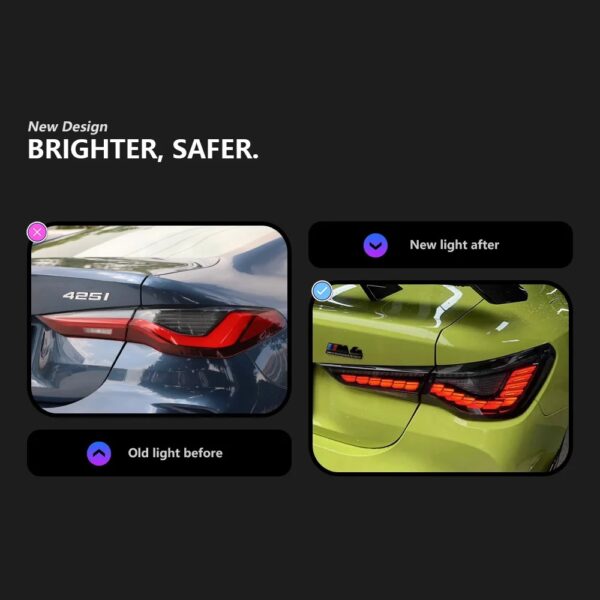 20-UP BMW 4 Series 2th Gen G22/G23/G26 Vland OLED Tail Lights With Dynamic Welcome Lighting - Image 11