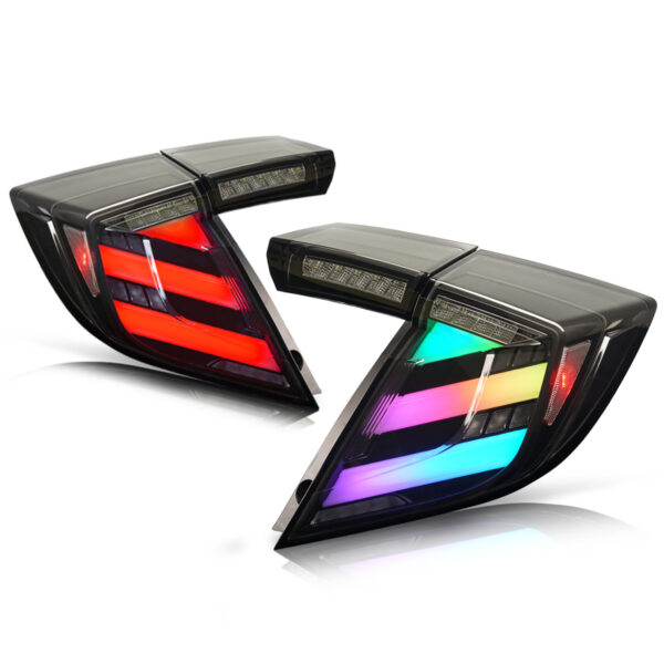 RGB Tail lights for Honda Civic 10th Gen X Hatchback FC FK 2016-2020 - Image 8