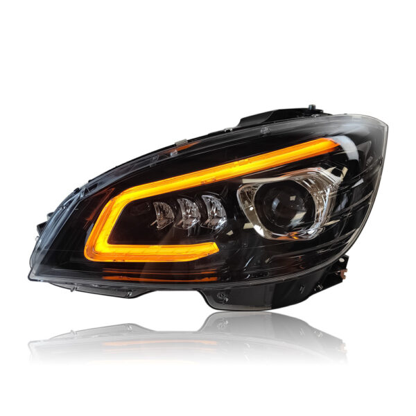 Headlights for Mercedes Benz C Class W204 Plug and Play Halogen Upgrade 08-11 GT Style Front Lamp - Image 10