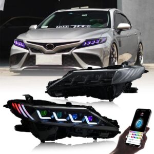 RGB Headlights for Toyota Camry 2018- 2024 with Animation Start-up Headlight