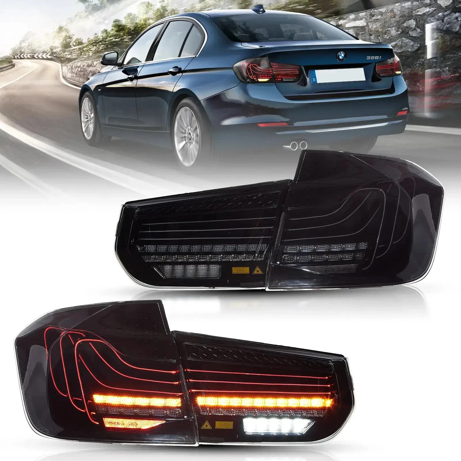 Laser Style Tail Lights For BMW 3-Series F30 F35 F80 2012 - 2018 Pair - Image 15