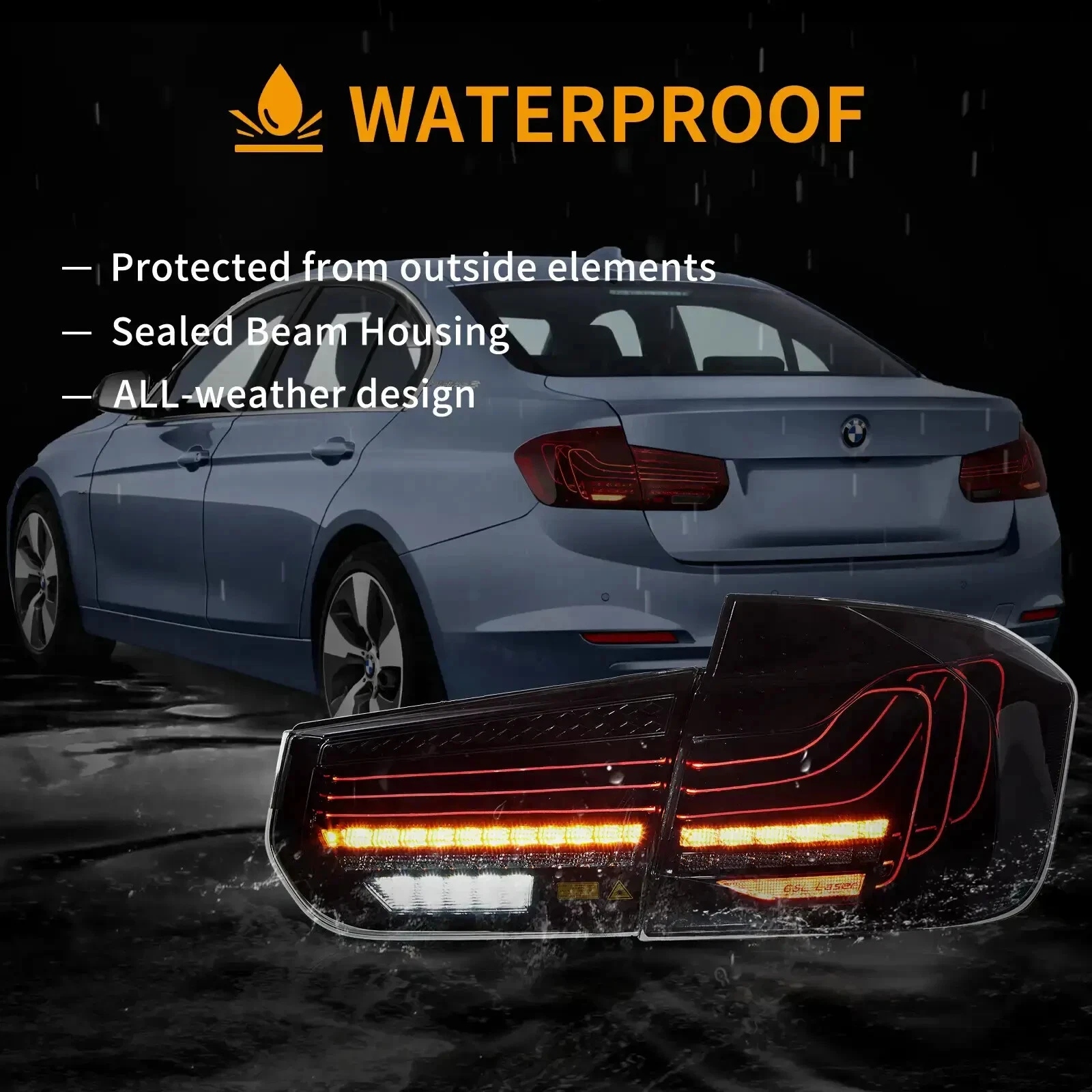 Laser Style Tail Lights For BMW 3-Series F30 F35 F80 2012 - 2018 Pair - Image 21